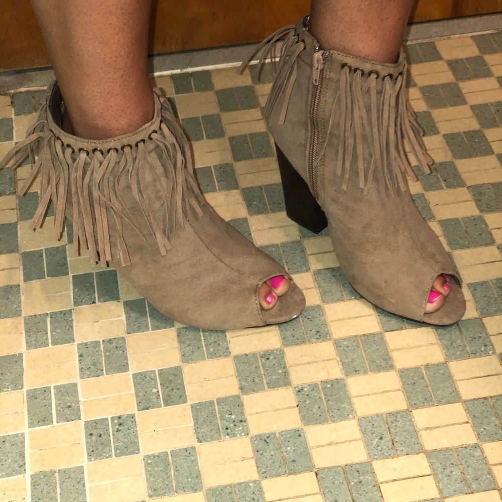 Fringe booties